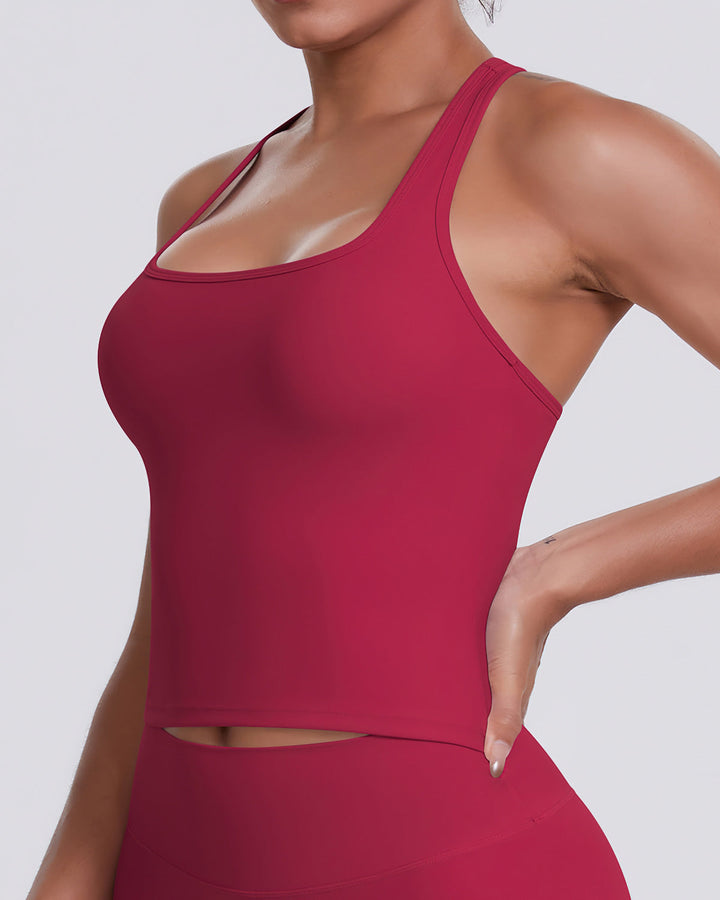 Alina Crop Top - Cerise