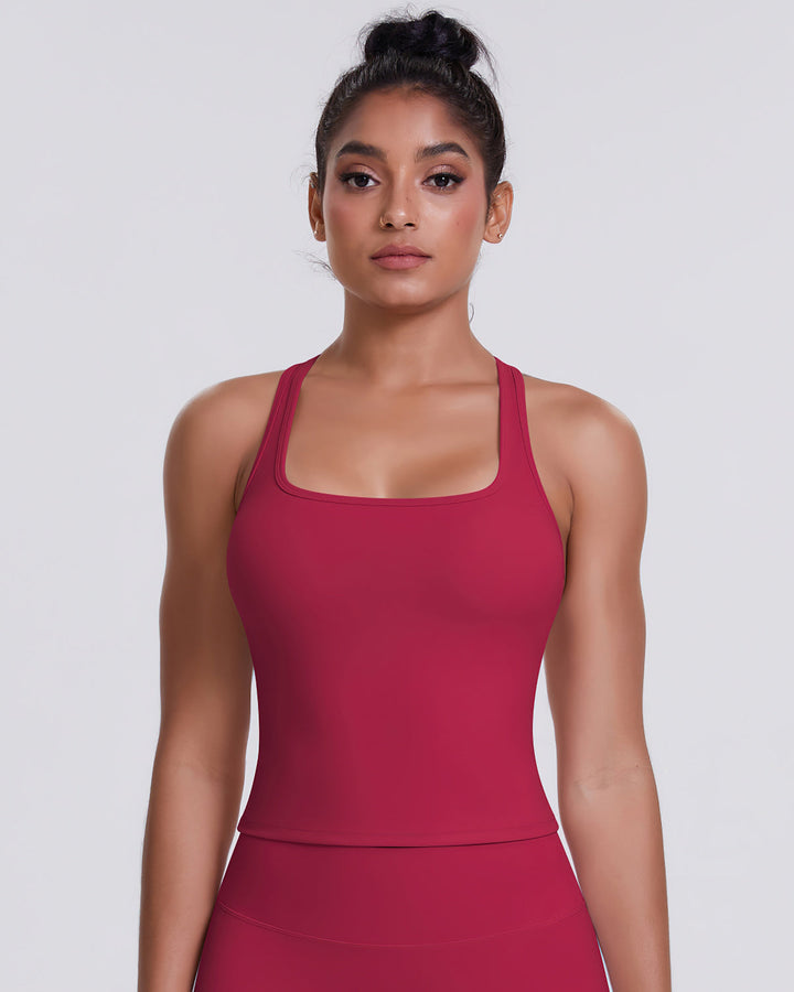 Alina Crop Top - Cerise