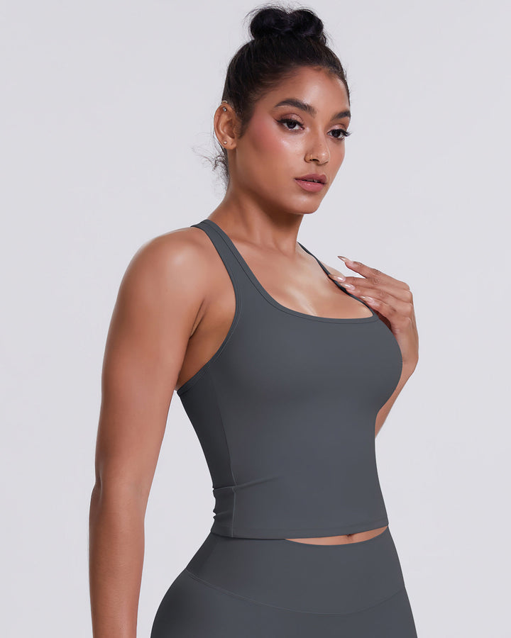 Alina Crop Top - Dark Grey