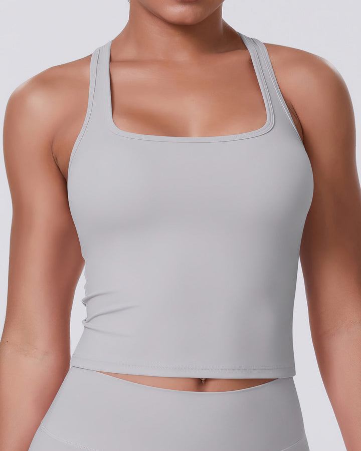 Alina Crop Top - Light Grey
