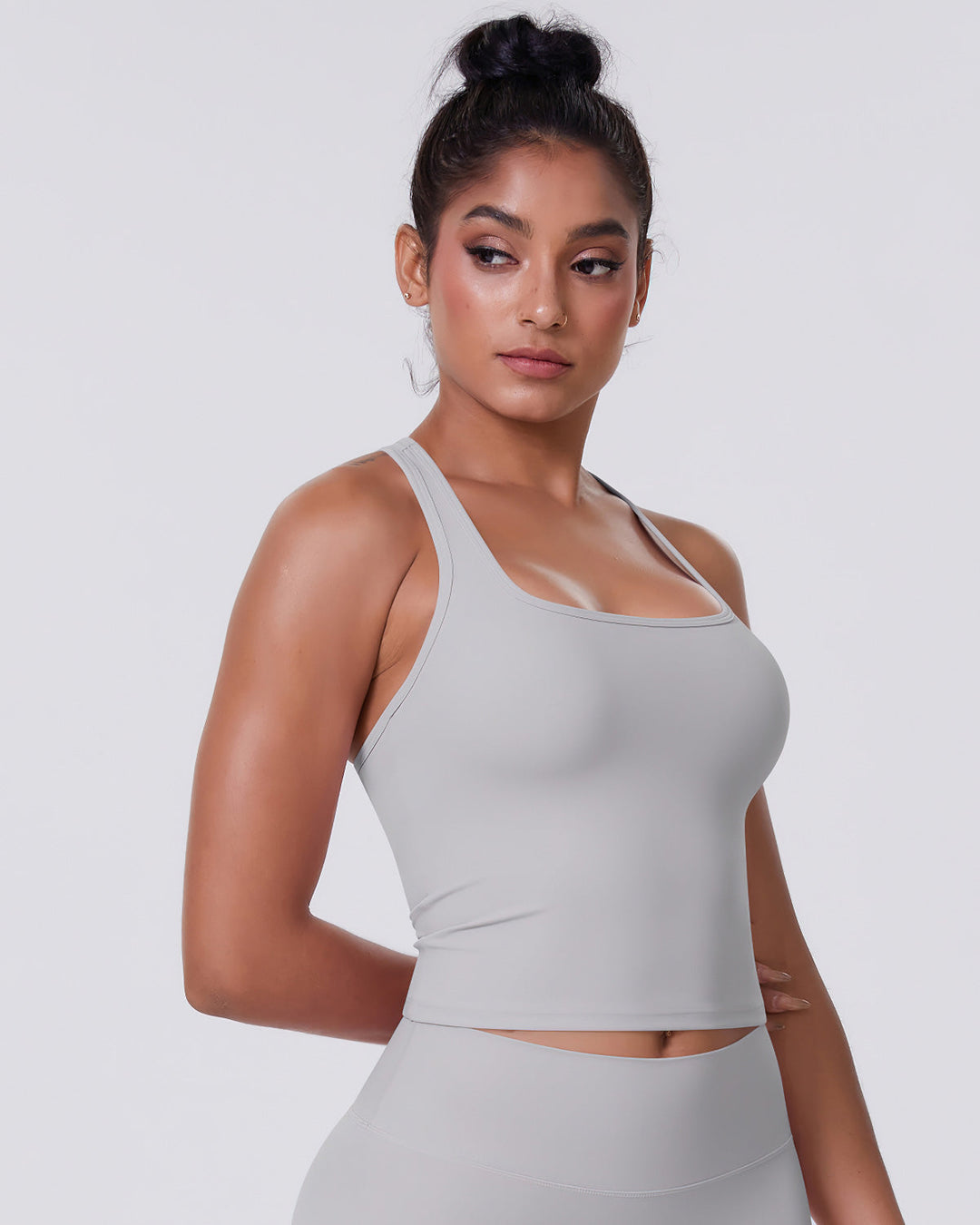 Alina Crop Top - Light Grey