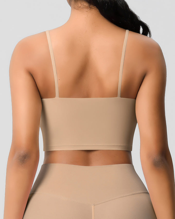 Ava Crop Top - Apricot