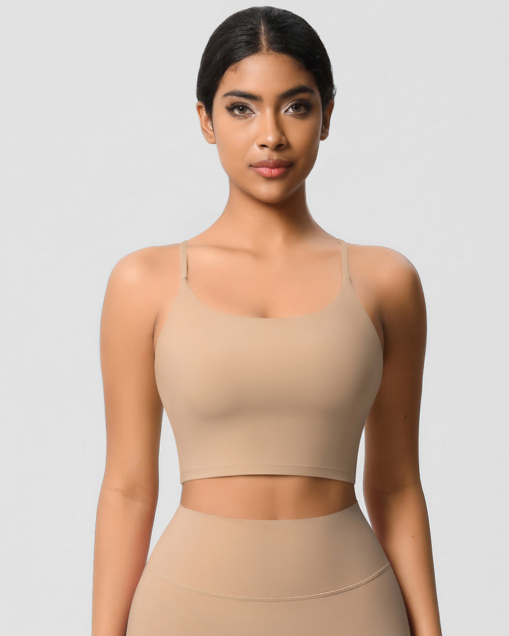 Ava Crop Top - Apricot