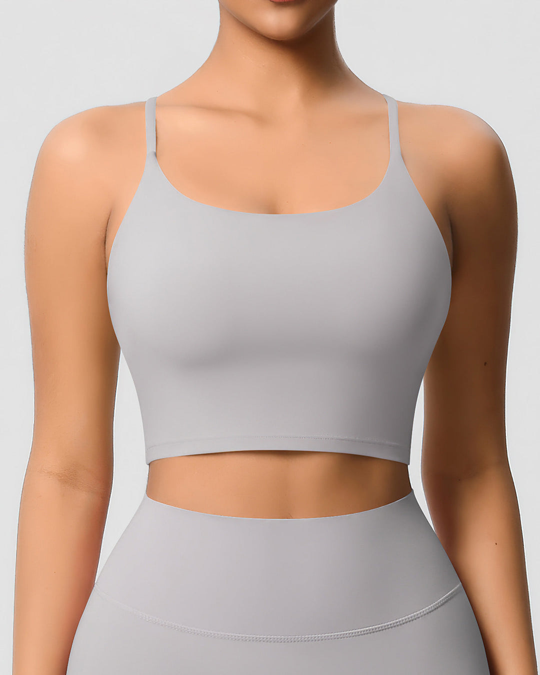 Ava Crop Top - Light Grey
