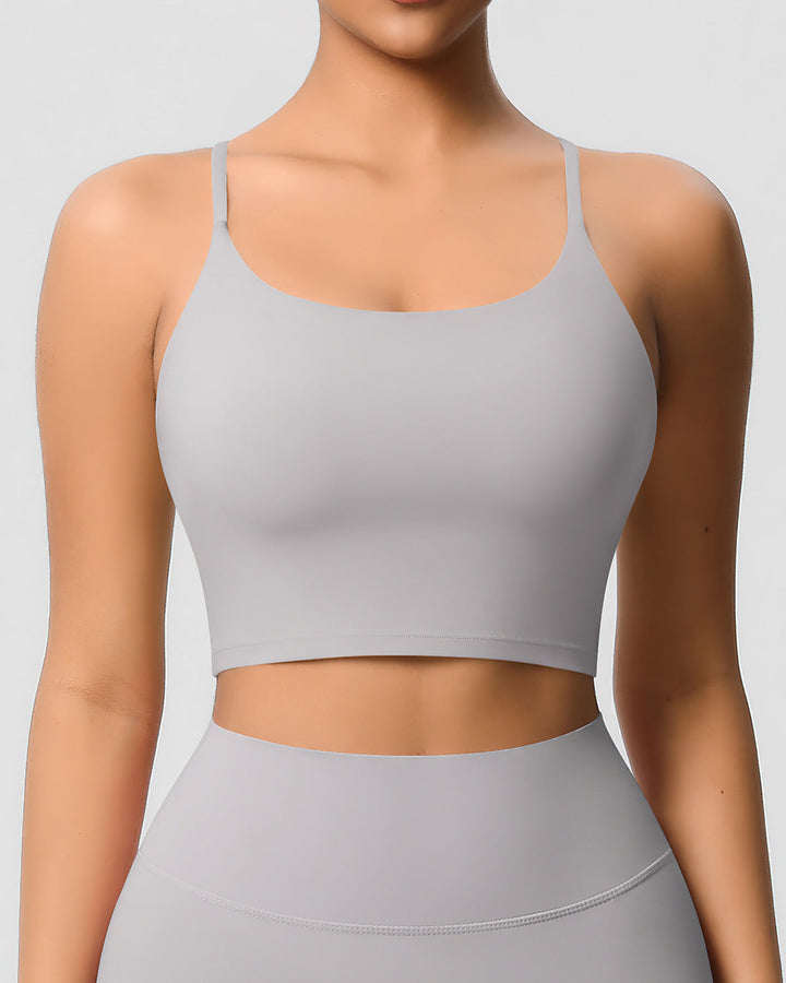 Ava Crop Top - Light Grey
