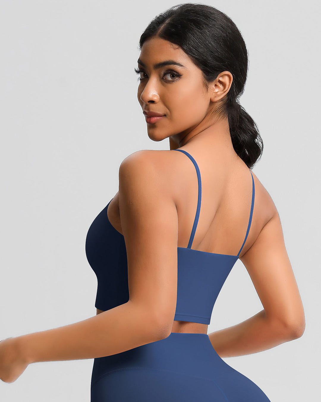 Ava Crop Top - Navy