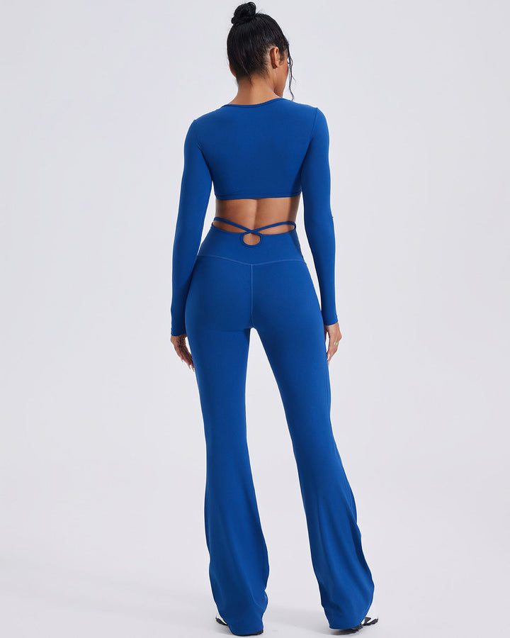 Elise Flare Leggings - Blue