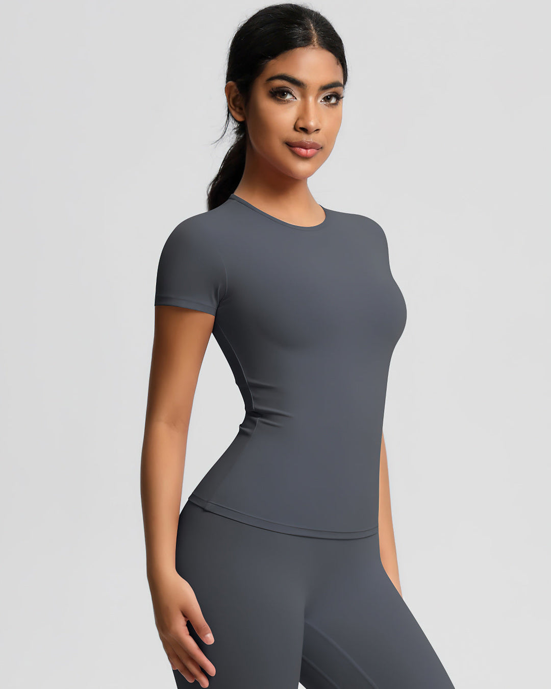 Gwen Active Top - Dark Grey