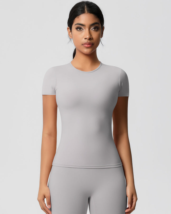 Gwen Active Top - Light Grey