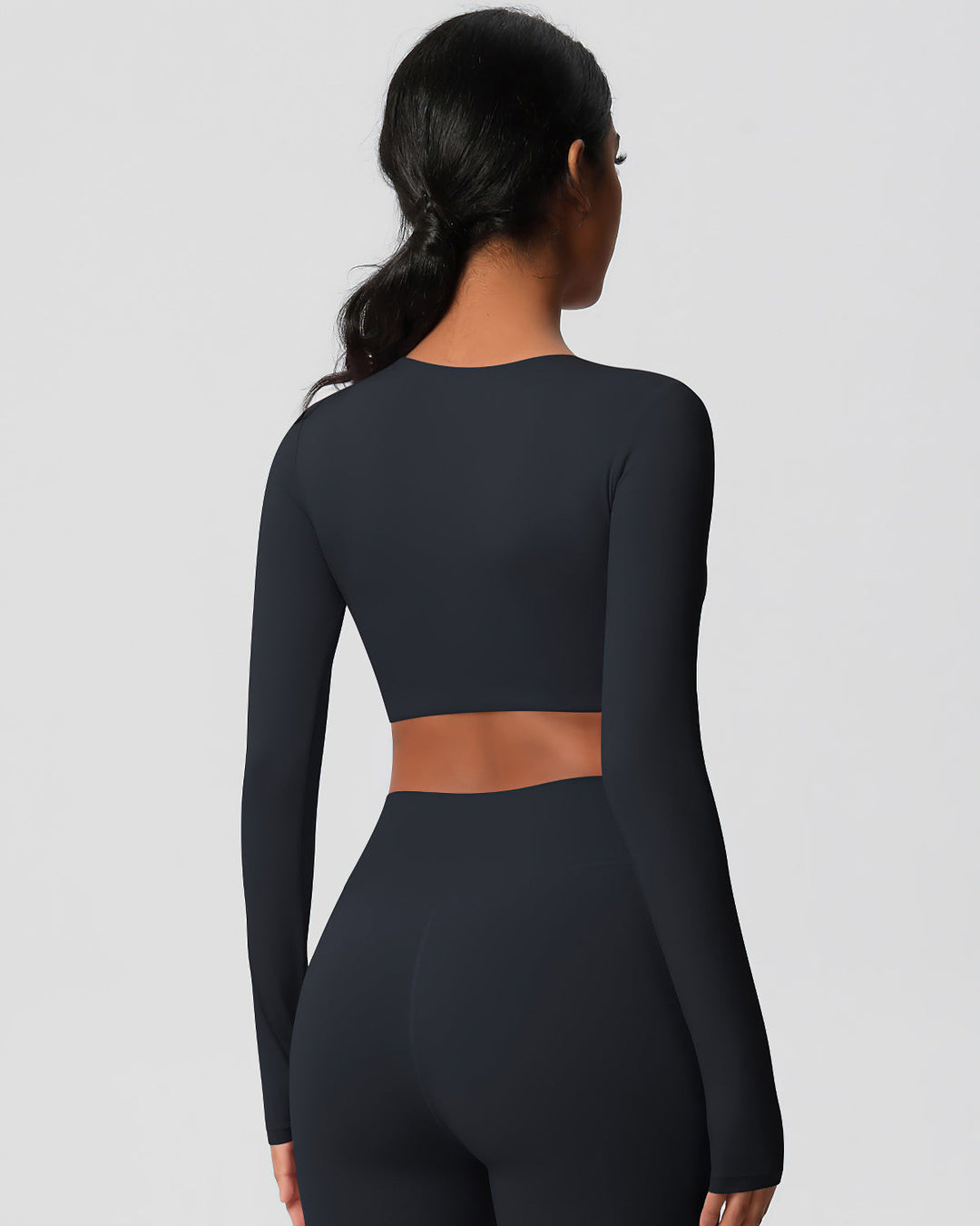 Gwen Cropped Long Sleeve - Black