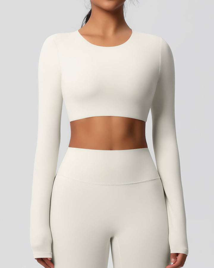 Gwen Cropped Long Sleeve - Cloud