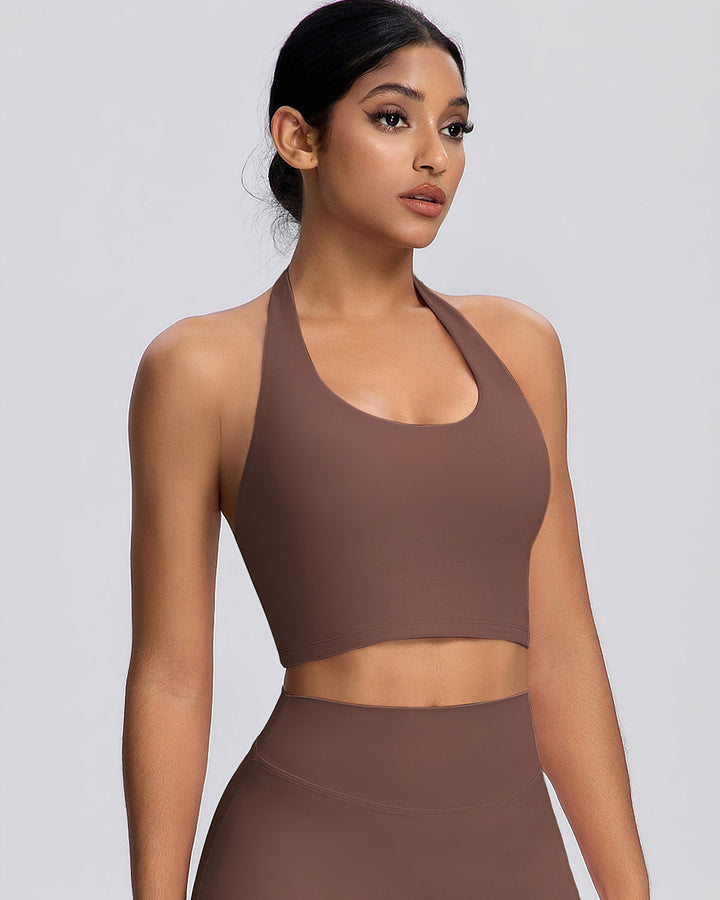 Gwen Halter Top - Brown