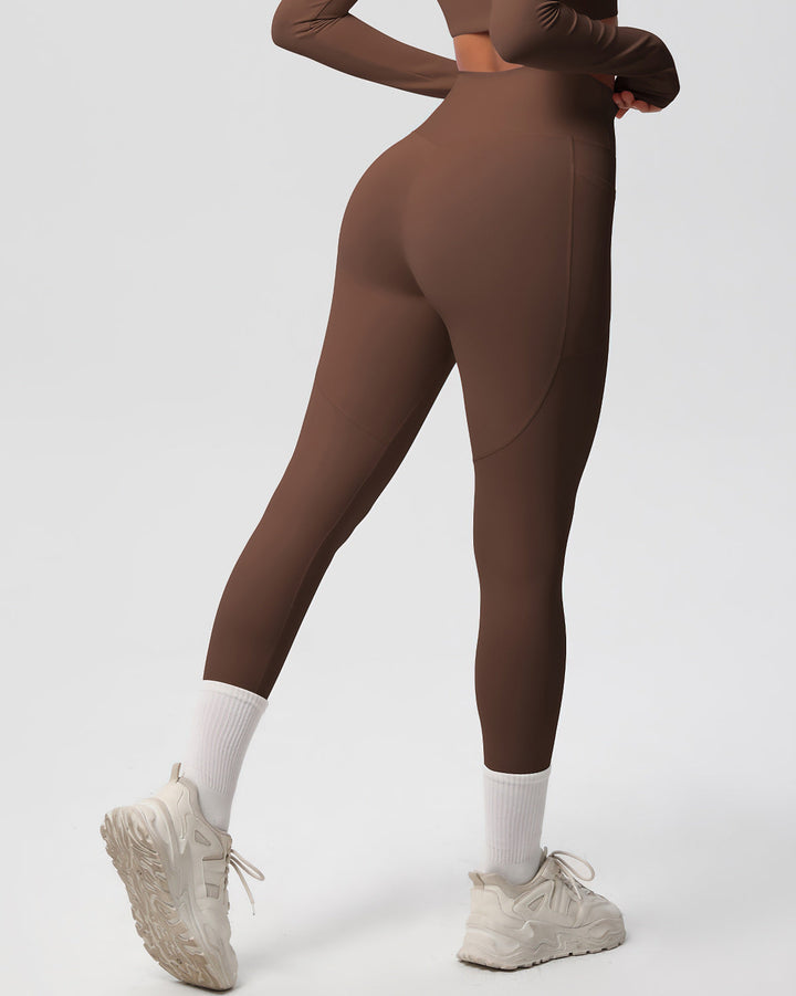 Gwen Pocket Leggings - Brown