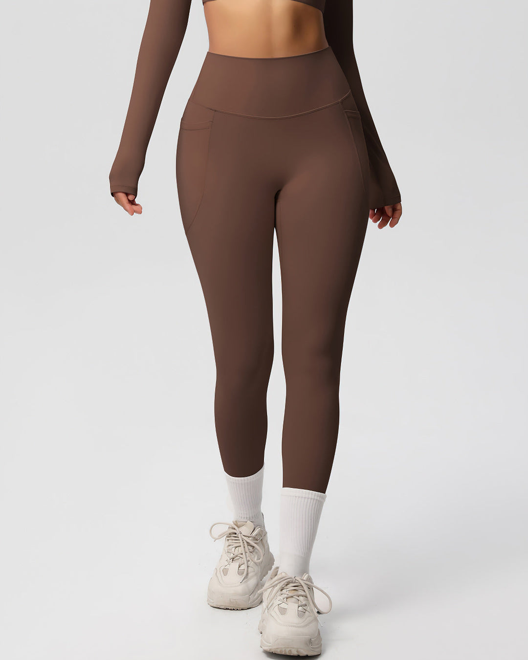 Gwen Pocket Leggings - Brown
