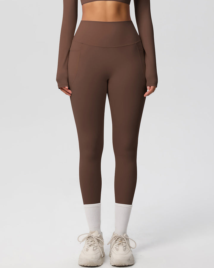Gwen Pocket Leggings - Brown