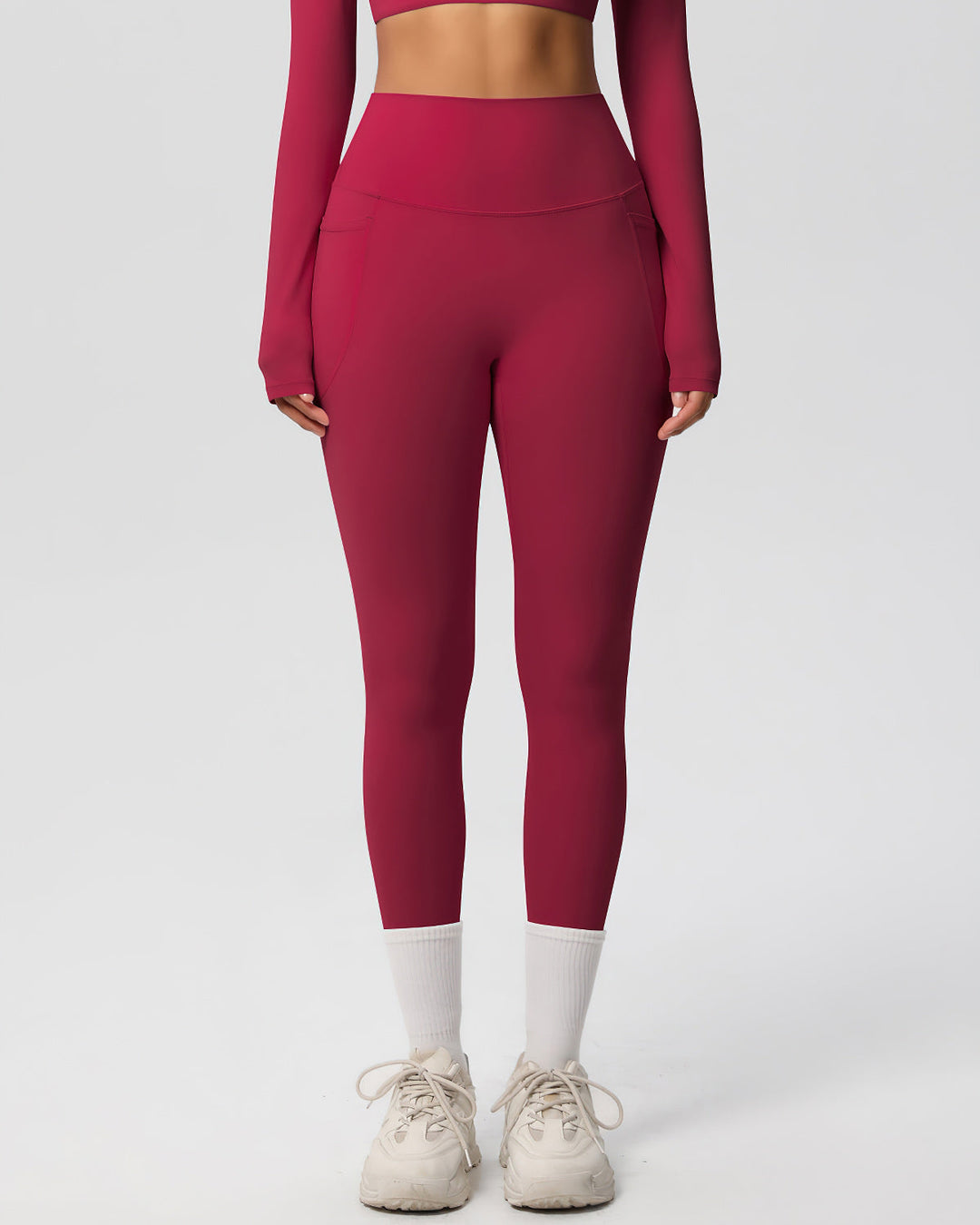 Gwen Pocket Leggings - Carmine