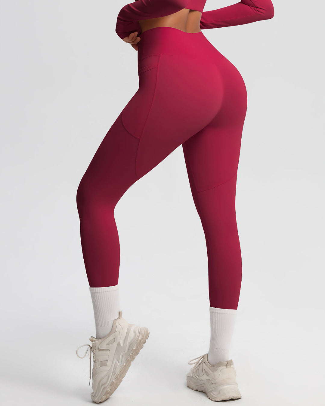 Gwen Pocket Leggings - Carmine