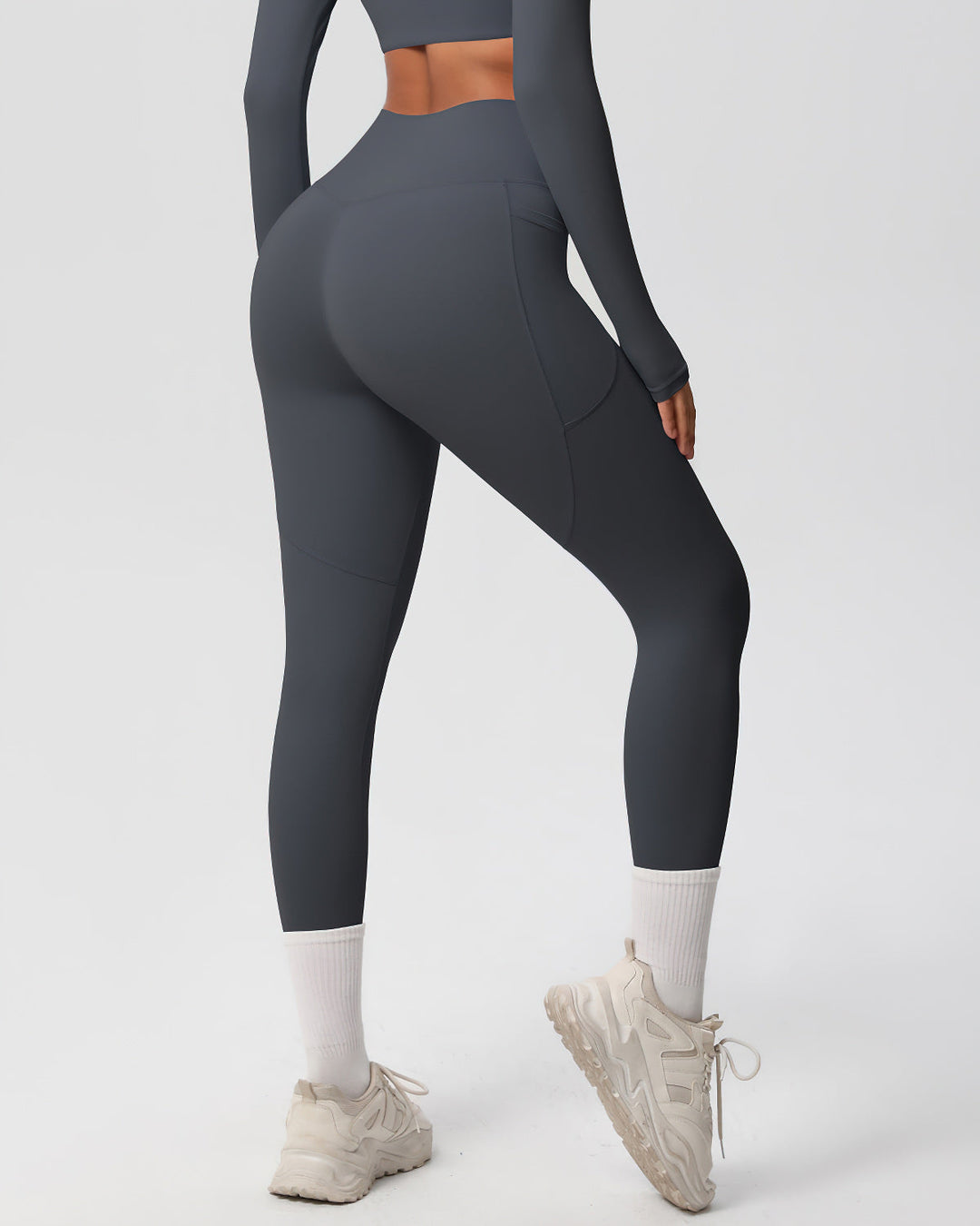 Gwen Pocket Leggings - Dark Grey