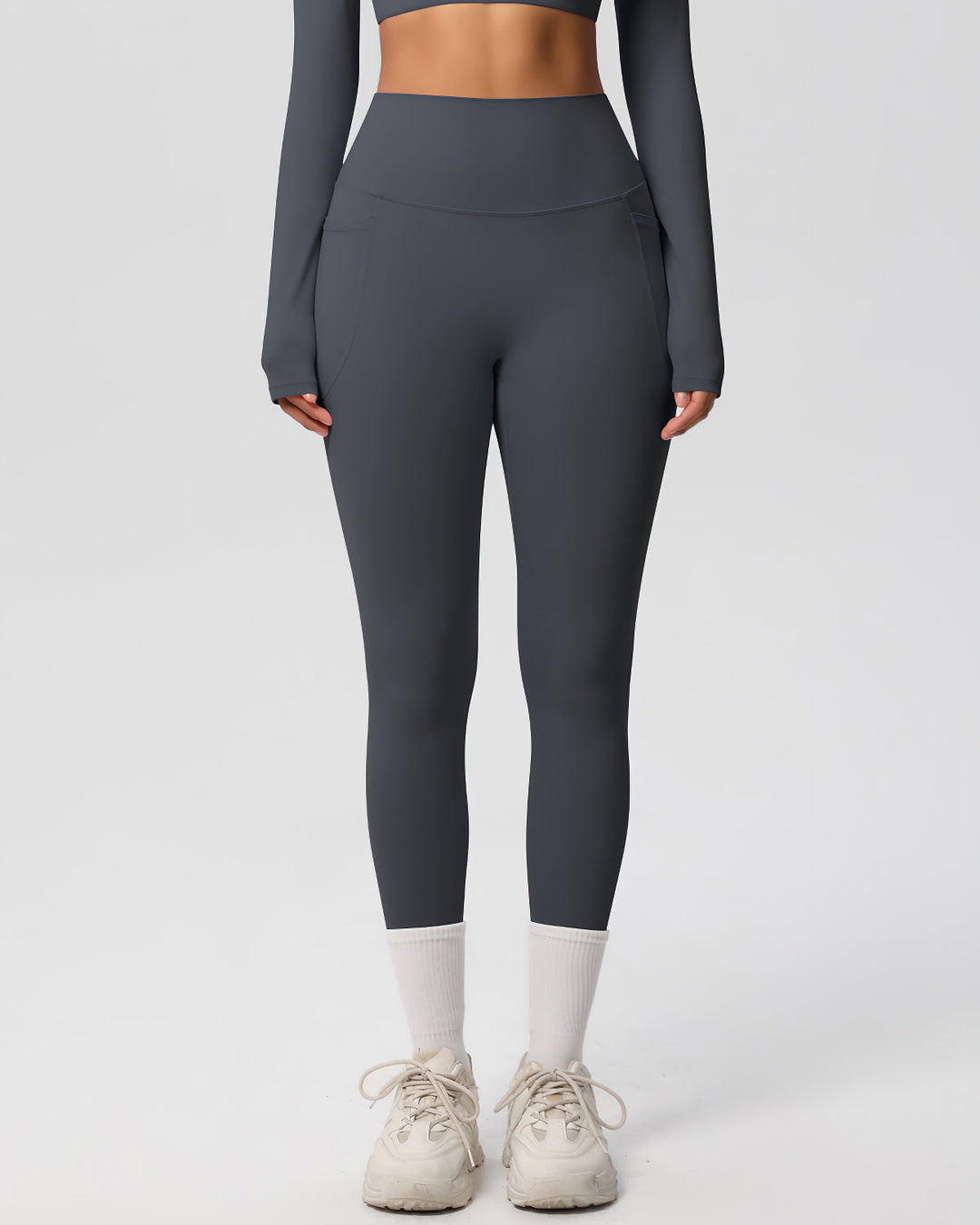 Gwen Pocket Leggings - Dark Grey