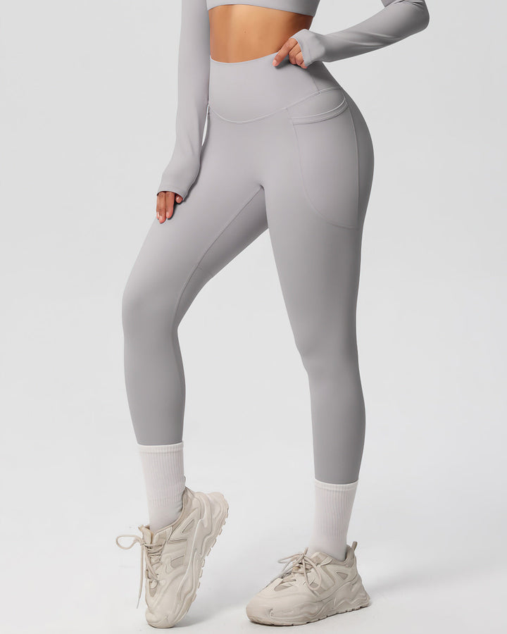 Gwen Pocket Leggings - Light Grey
