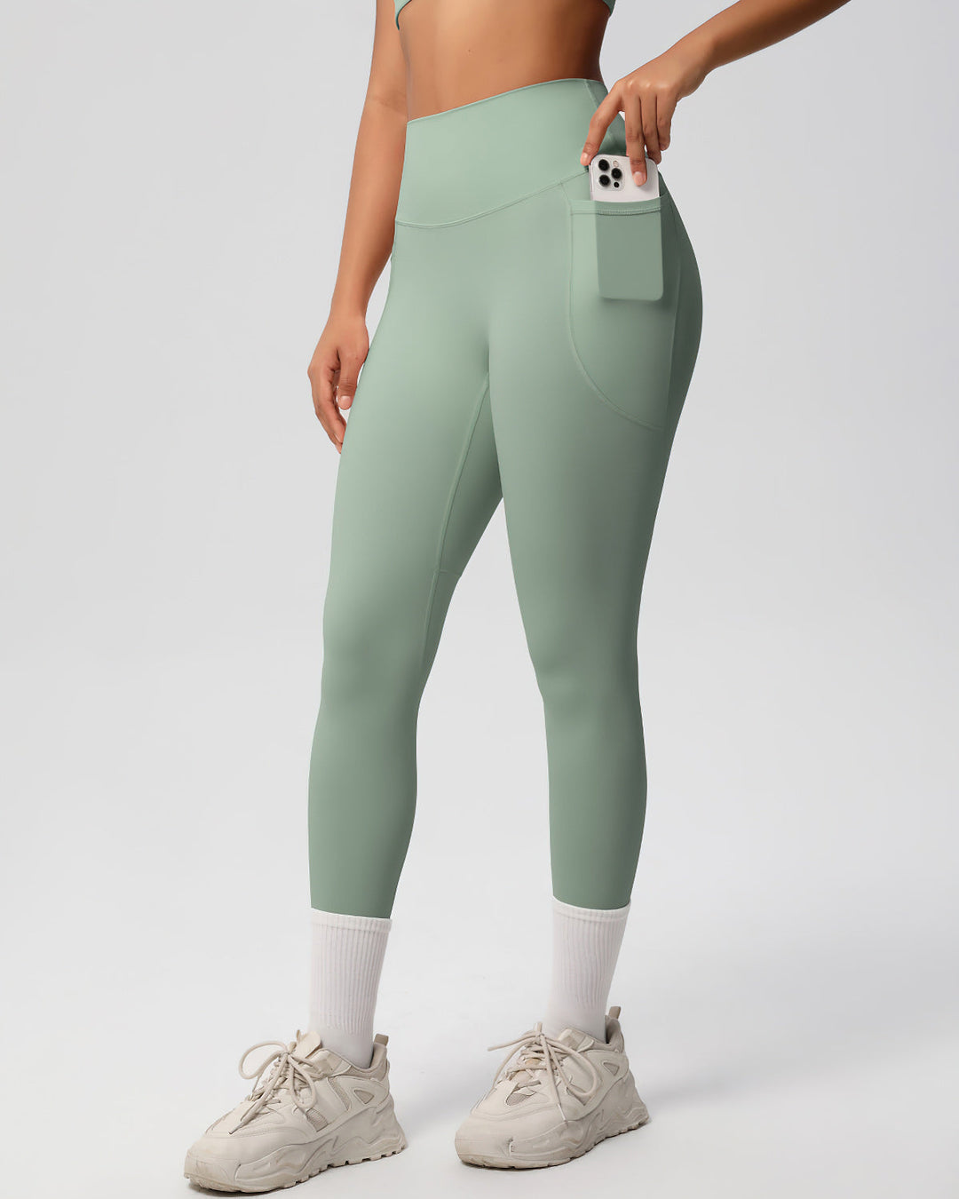 Gwen Pocket Leggings - Sage Green
