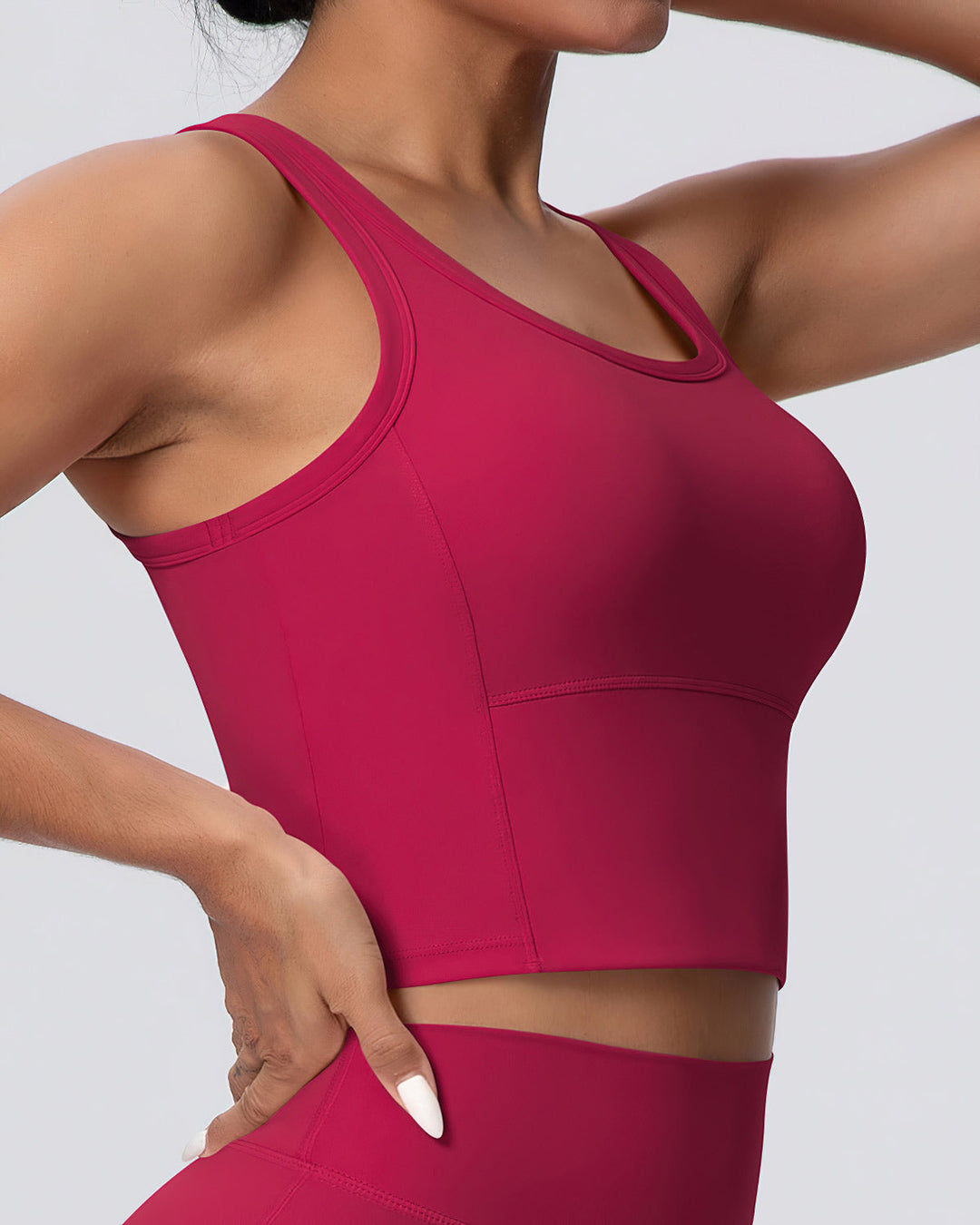 Gwen Racerback Top - Carmine