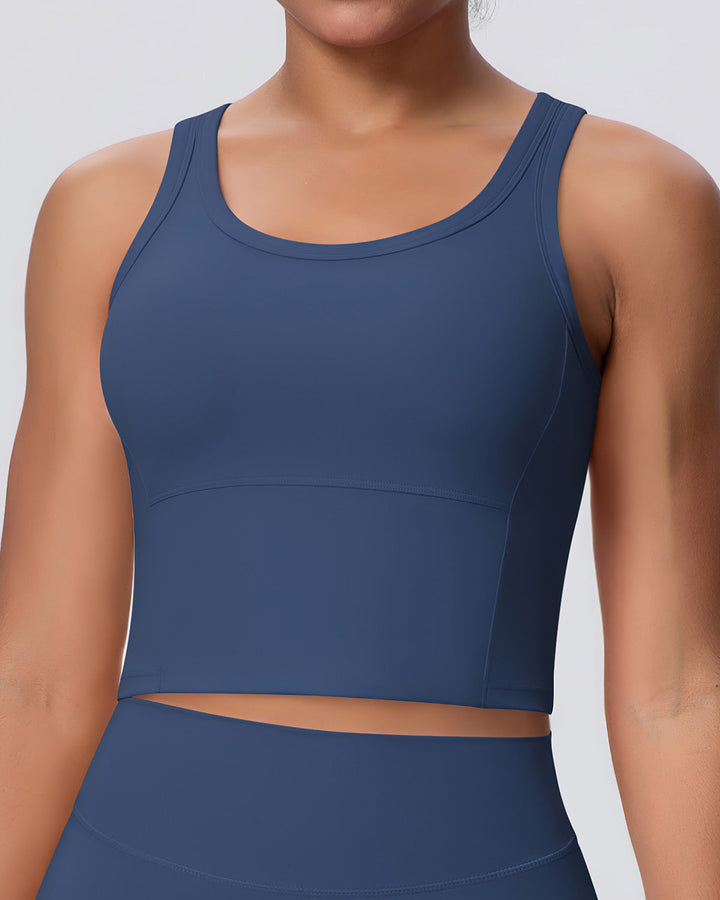 Gwen Racerback Top - Navy