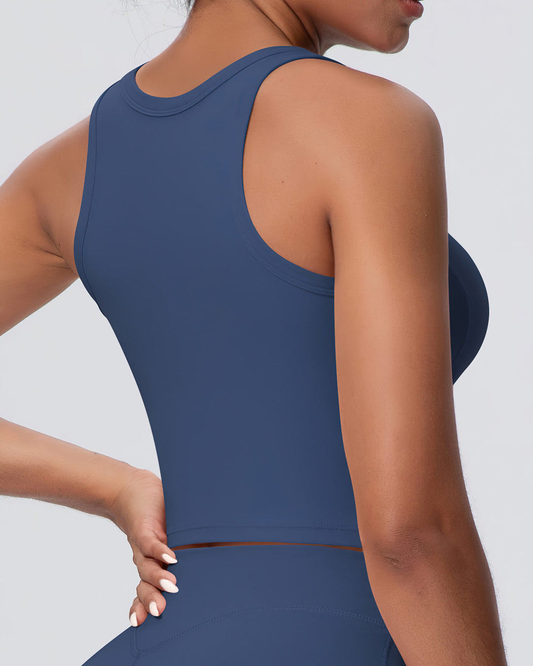 Gwen Racerback Top - Navy
