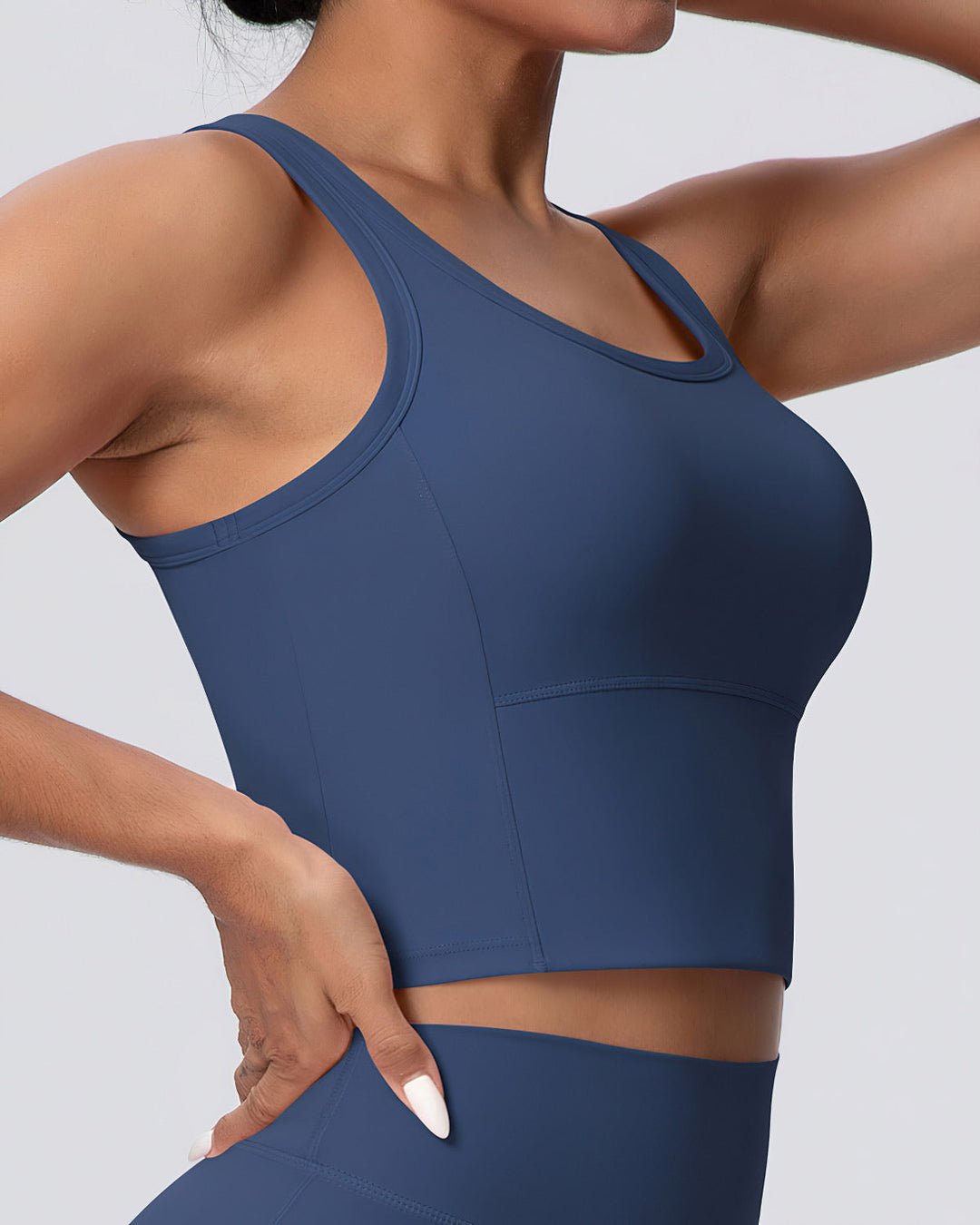 Gwen Racerback Top - Navy