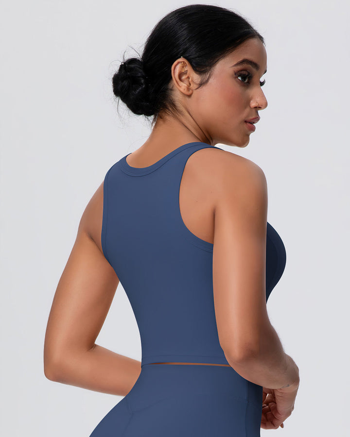 Gwen Racerback Top - Navy