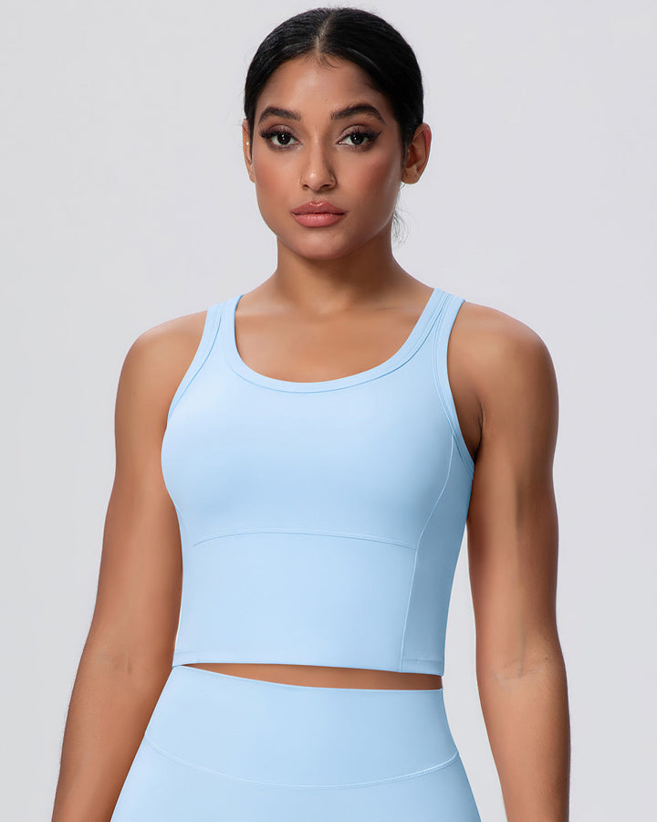 Gwen Racerback Top - Sky Blue