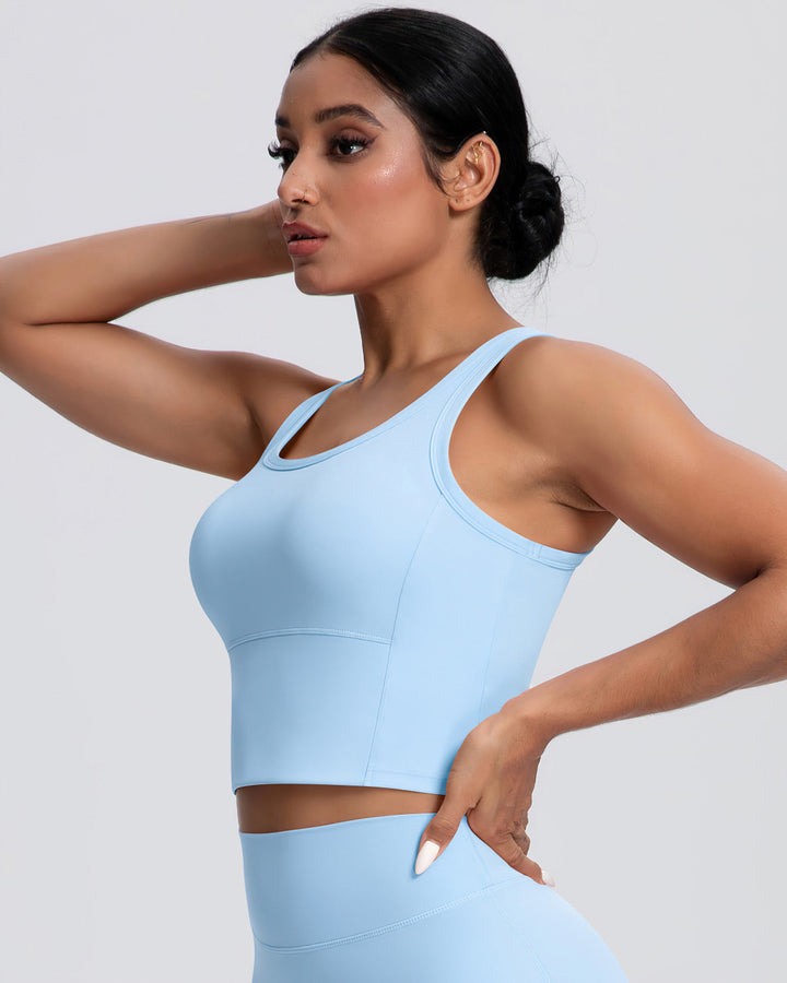 Gwen Racerback Top - Sky Blue