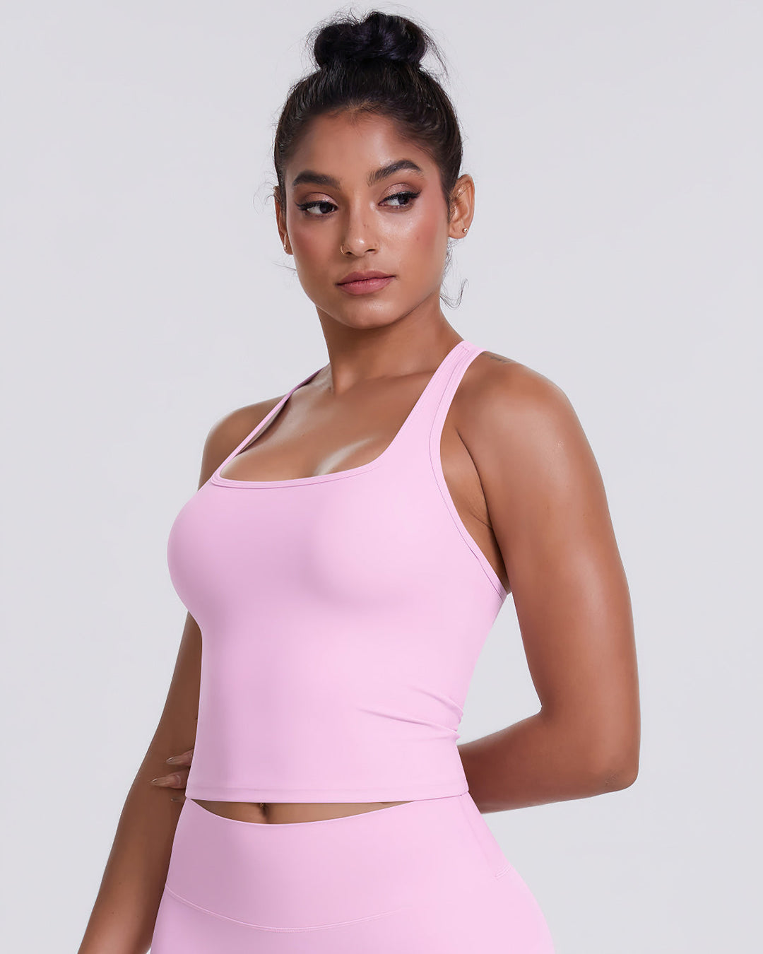 Gwen T-Back Top - Pink