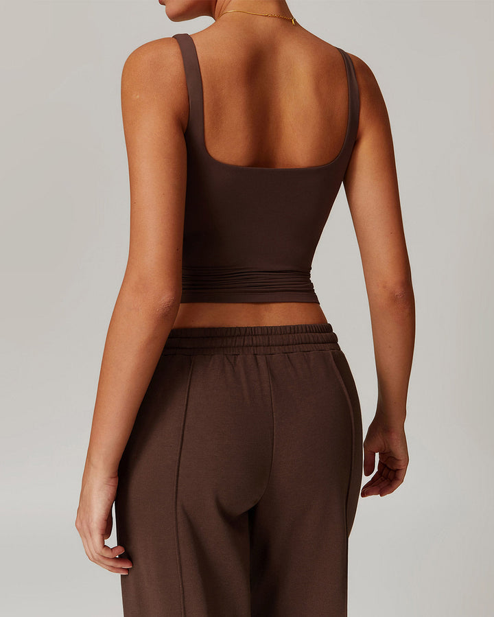 Harlow Crop Top - Brown