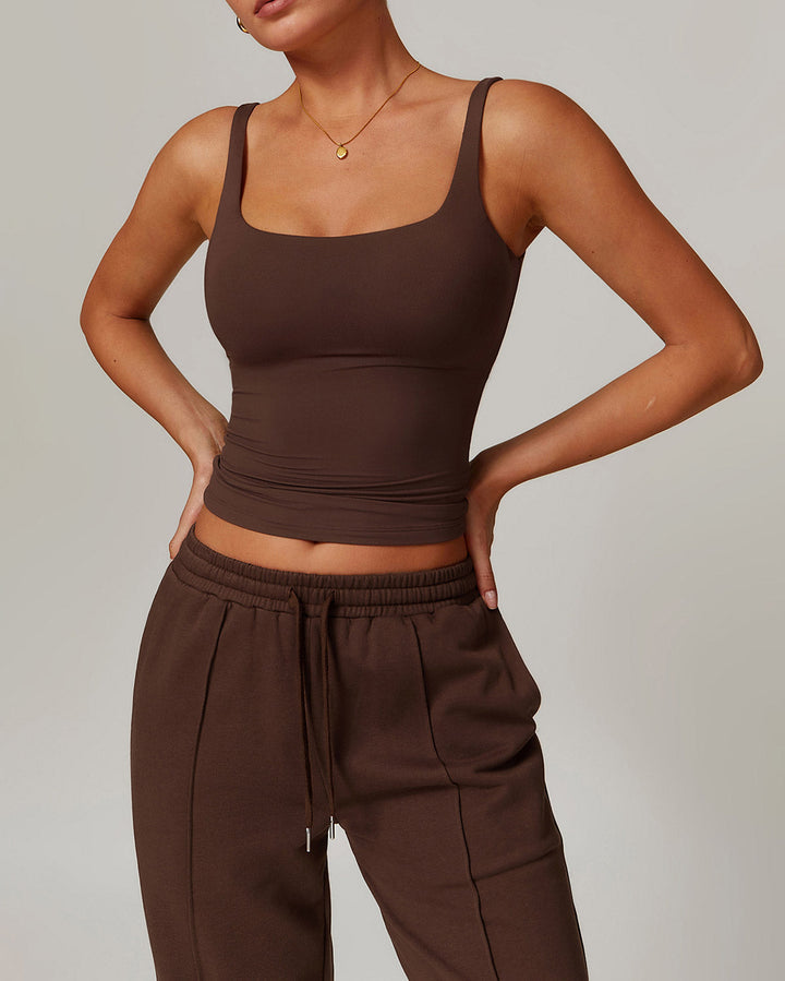 Harlow Crop Top - Brown