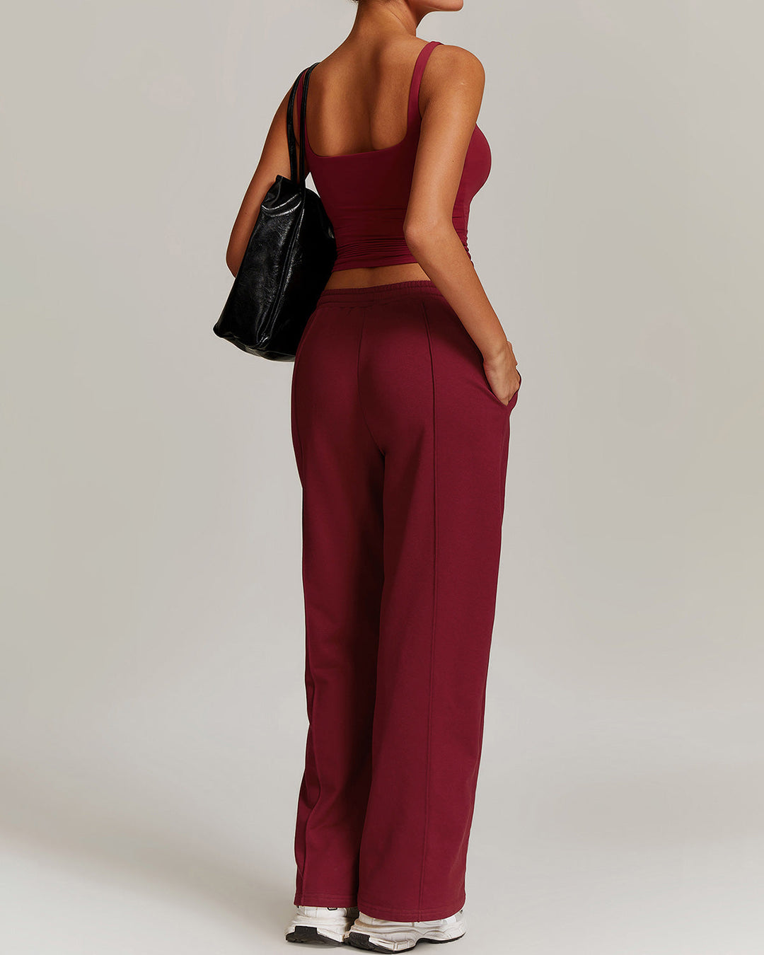 Harlow Crop Top - Burgundy