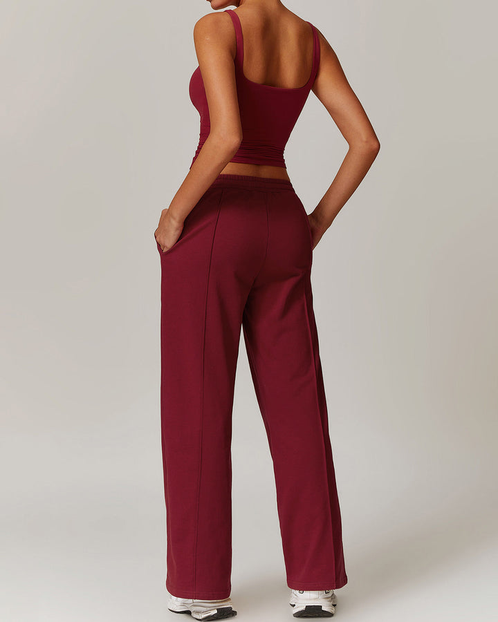 Harlow Crop Top - Burgundy