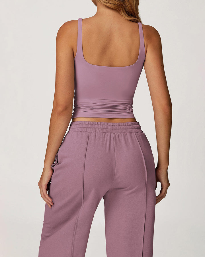 Harlow Crop Top - Dusty Rose