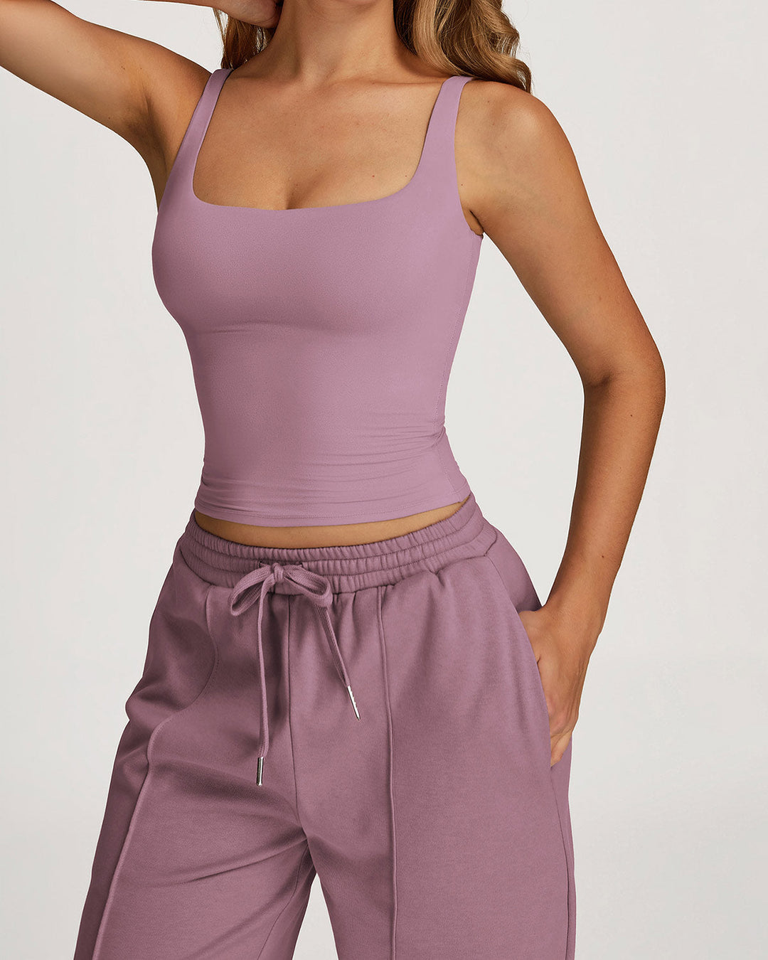 Harlow Crop Top - Dusty Rose