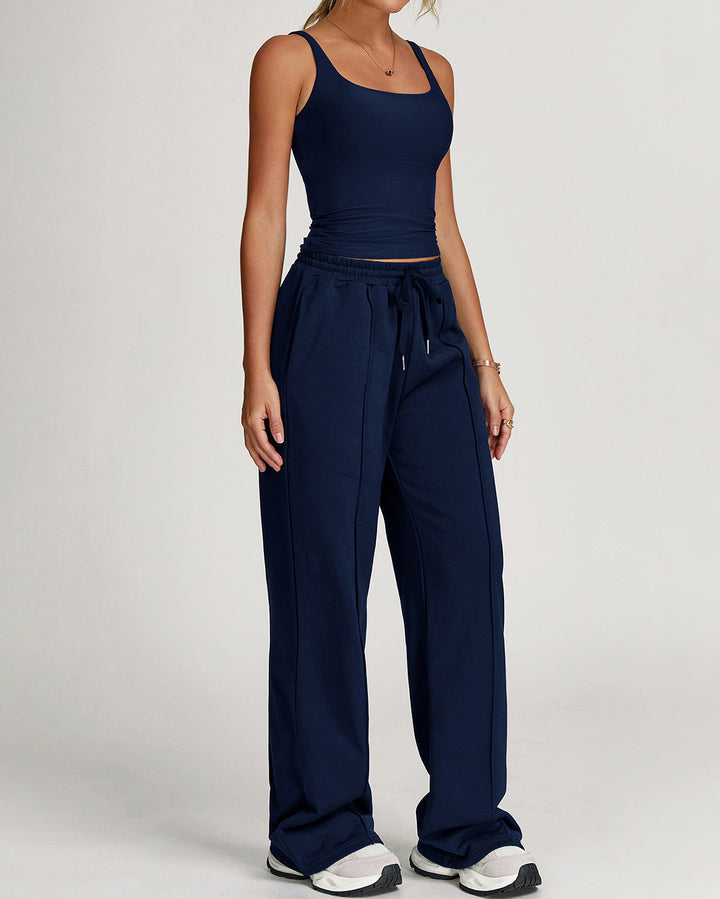 Harlow Crop Top - Navy