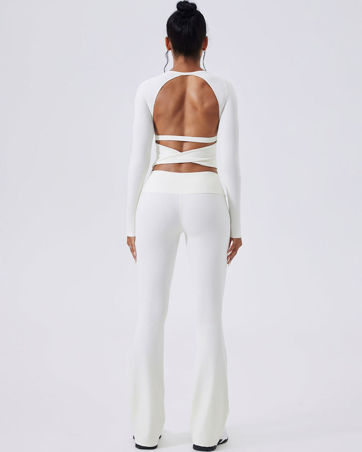 Ivy Flare Leggings - White