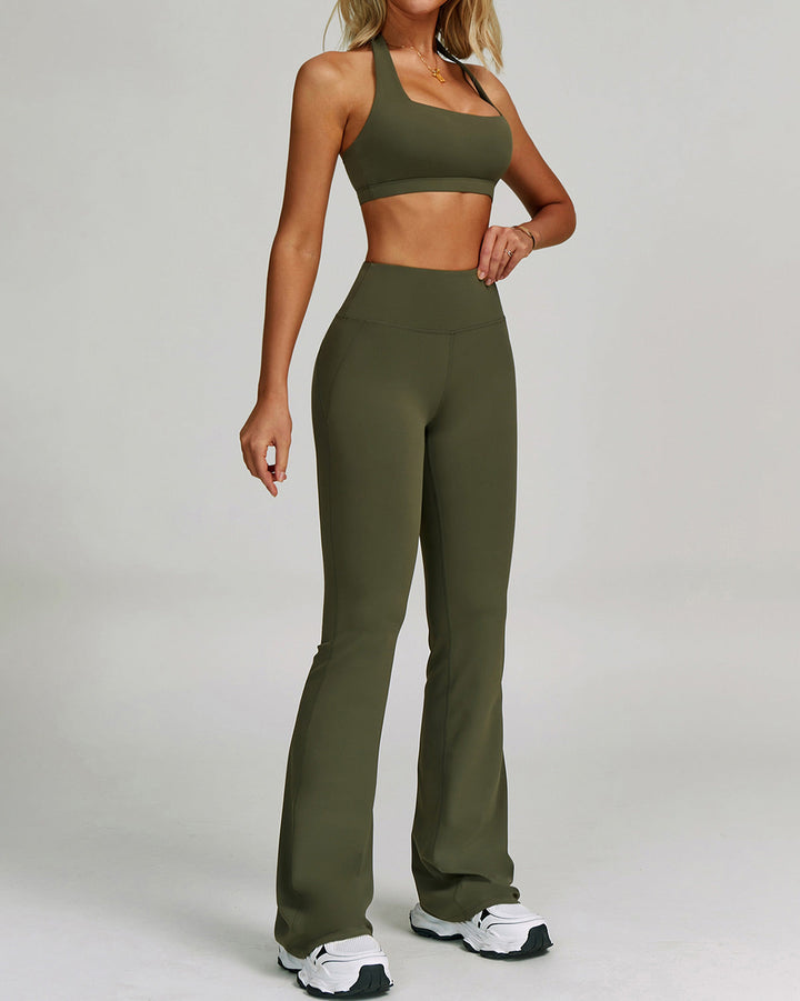Mira Flare Leggings - Green
