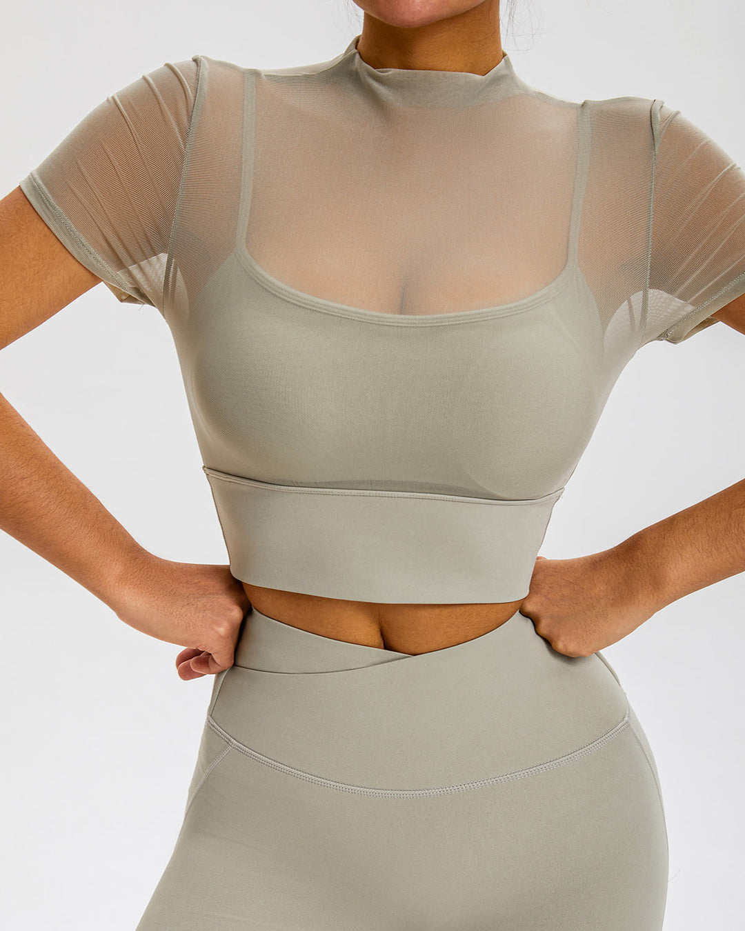 Nola Crop Top - Fossil