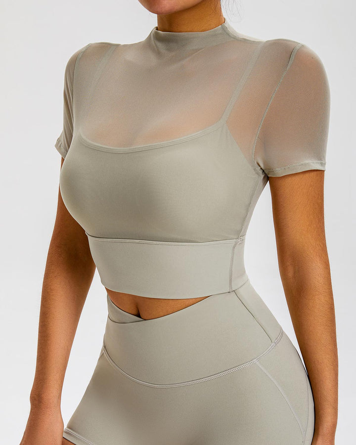 Nola Crop Top - Fossil