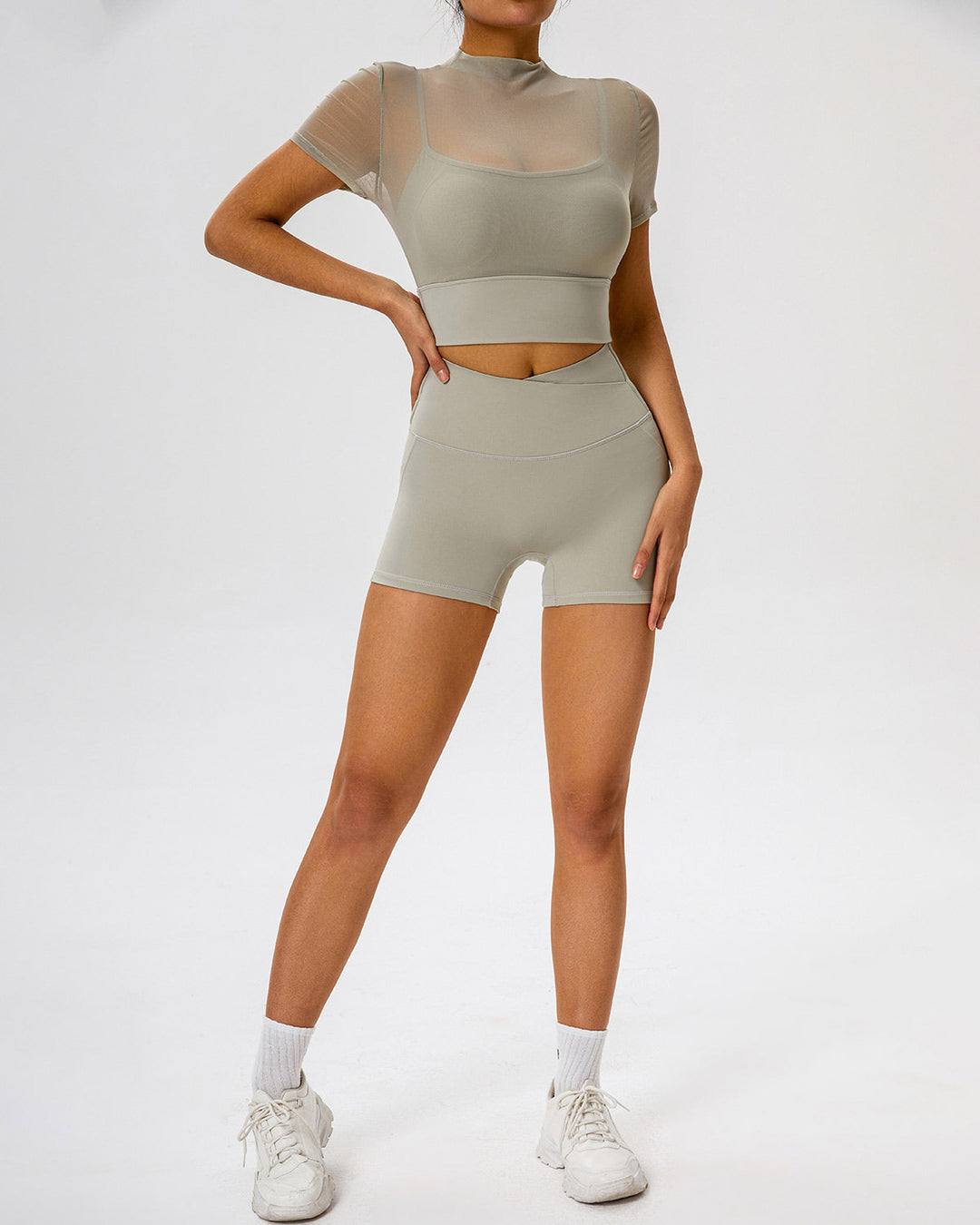 Nola Crop Top - Fossil
