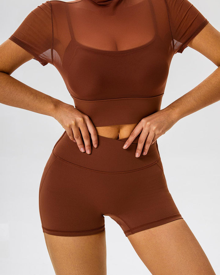 Nola Seamless Shorts - Chestnut