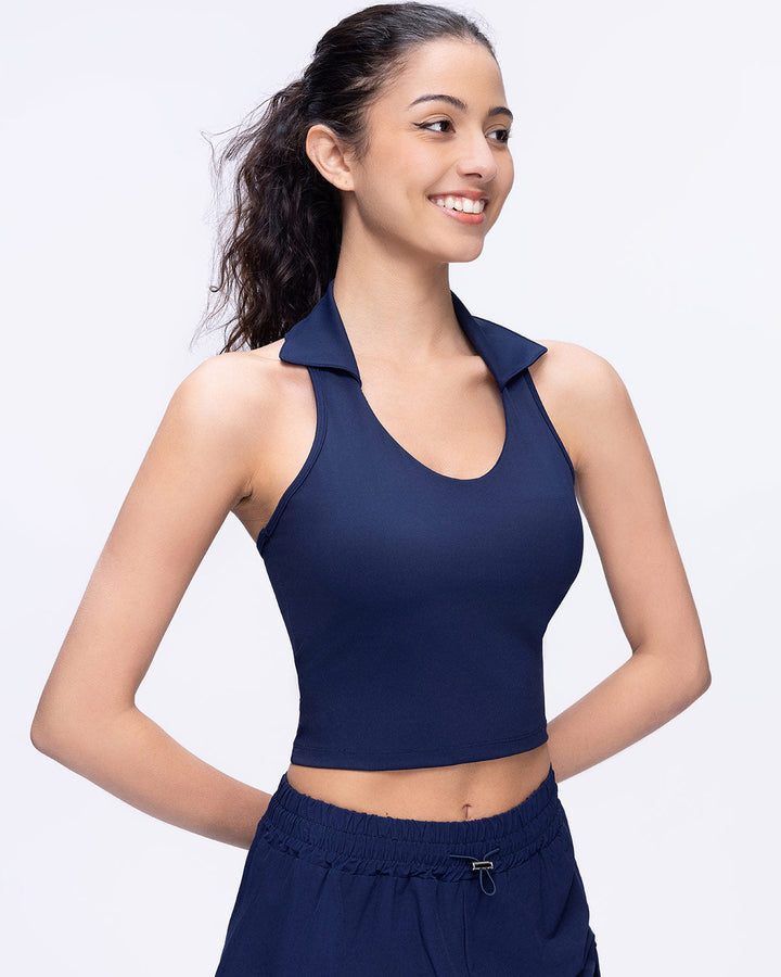 Phoebe Crop Top - Navy