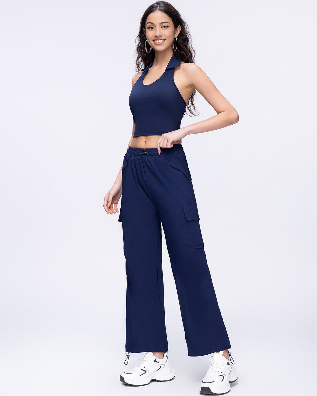 Phoebe Crop Top - Navy