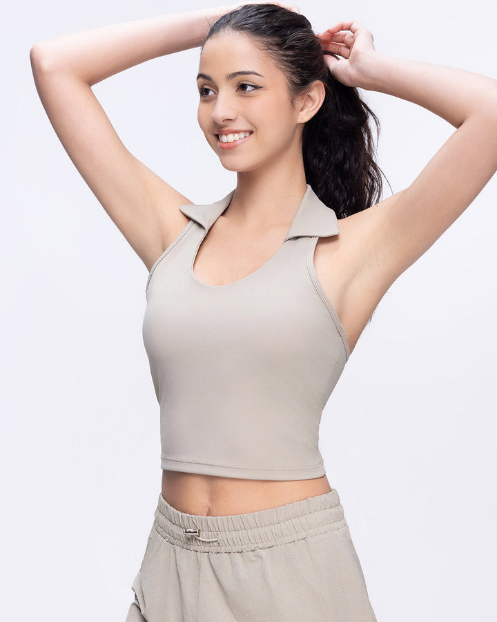 Phoebe Crop Top - Khaki