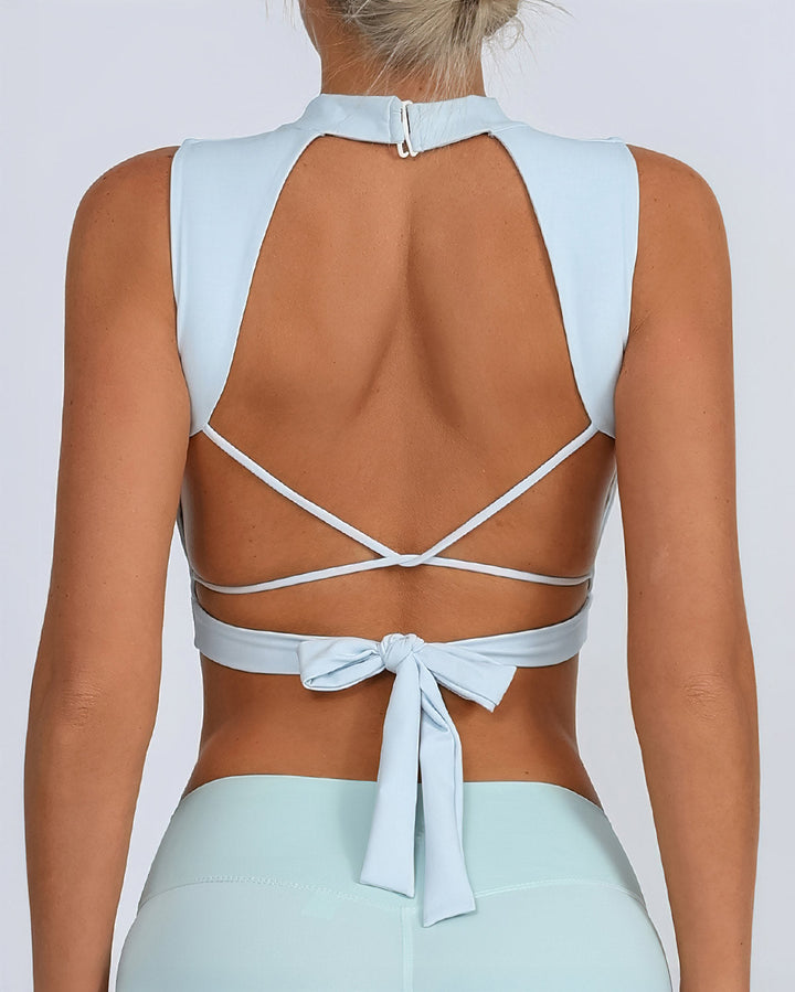 Rhea Crop Top - Sky Blue